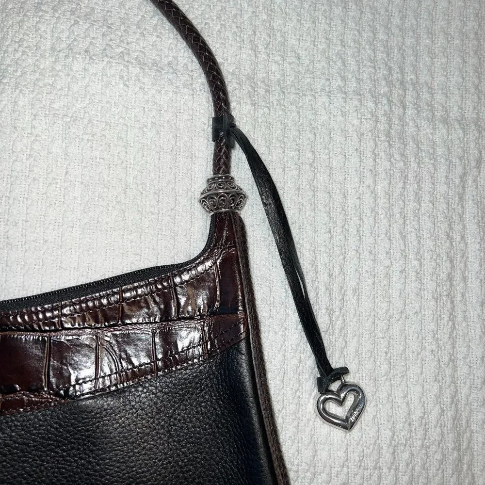 Brighton Black & Chocolate Hobo Bag